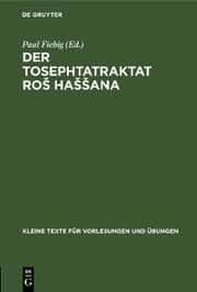 Cover von Der Tosephtatraktat Ro¿ Ha¿¿ana