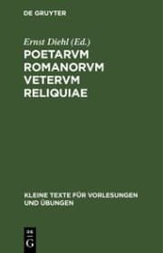 Cover von Poetarvm Romanorvm vetervm reliquiae