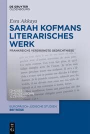 Cover von Sarah Kofmans literarisches Werk