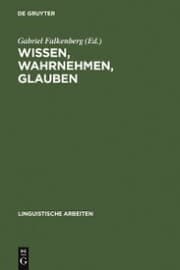 Cover von Wissen, Wahrnehmen, Glauben