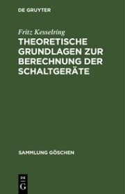 Cover von Theoretische Grundlagen zur Berechnung der Schaltgeräte
