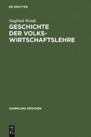 Cover von Geschichte der Volkswirtschaftslehre