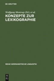 Cover von Konzepte zur Lexikographie