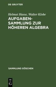 Cover von Aufgabensammlung zur höheren Algebra