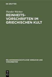 Cover von Reinheitsvorschriften im griechischen Kult