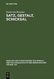 Cover von Satz, Gestalt, Schicksal