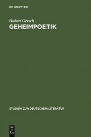 Cover von Geheimpoetik