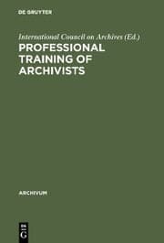 Cover von Professional training of archivists