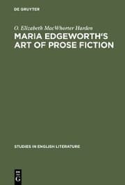 Cover von Maria Edgeworth's Art of prose fiction