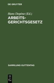 Cover von Arbeitsgerichtsgesetz