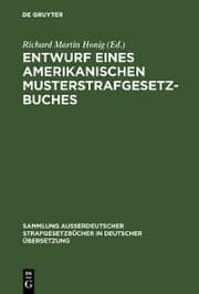 Cover von Entwurf eines amerikanischen Musterstrafgesetzbuches