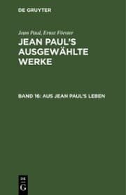 Cover von Aus Jean Paul's Leben