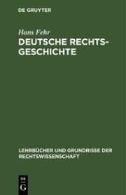 Cover von Deutsche Rechtsgeschichte