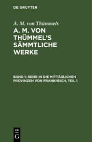 Cover von Reise in die mittäglichen Provinzen von Frankreich, Teil 1