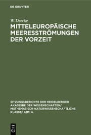Cover von Mitteleuropäische Meeresströmungen der Vorzeit