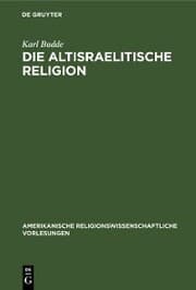 Cover von Die altisraelitische Religion
