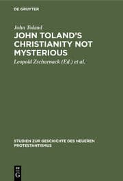 Cover von John Toland's Christianity not mysterious