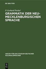 Cover von Grammatik der Neu-Mecklenburgischen Sprache