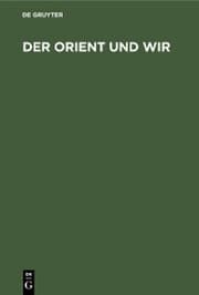 Cover von Der Orient und Wir