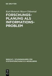 Cover von Forschungsplanung als Informationsproblem