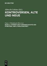 Cover von Formen und Formgeschichte des Streitens. Der Literaturstreit