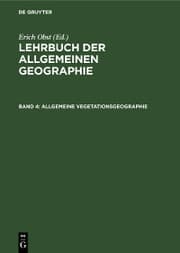 Cover von Allgemeine Vegetationsgeographie