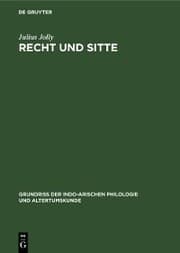 Cover von Recht und Sitte