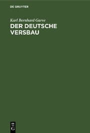 Cover von Der deutsche Versbau