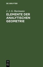 Cover von Elemente der analytischen Geometrie