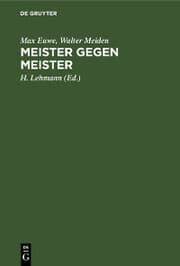 Cover von Meister gegen Meister