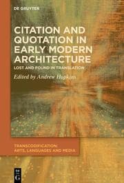 Cover von Citation and Quotation in Early Modern Architecture