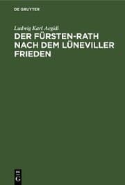 Cover von Der Fürsten-Rath nach dem Lüneviller Frieden