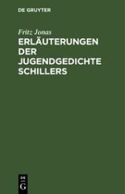 Cover von Erläuterungen der Jugendgedichte Schillers