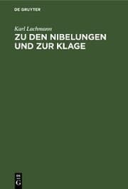 Cover von Zu den Nibelungen und zur Klage
