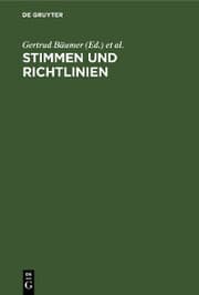 Cover von Stimmen und Richtlinien