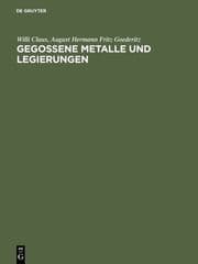 Cover von Gegossene Metalle und Legierungen