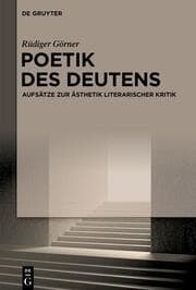 Cover von Poetik des Deutens
