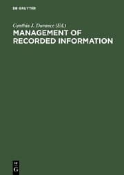 Cover von Management of Recorded Information