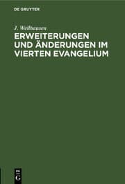 Cover von Erweiterungen und Änderungen im vierten Evangelium