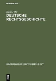 Cover von Deutsche Rechtsgeschichte