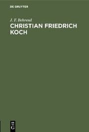 Cover von Christian Friedrich Koch