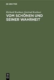Cover von Vom Schönen und seiner Wahrheit