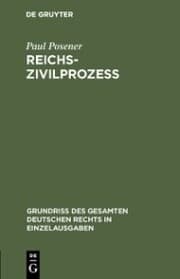 Cover von Reichszivilprozeß
