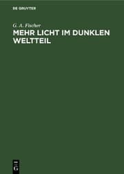 Cover von Mehr Licht im dunklen Weltteil