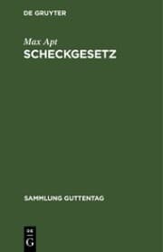 Cover von Scheckgesetz
