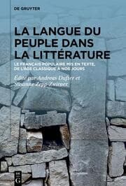 Cover von La langue du peuple dans la littérature