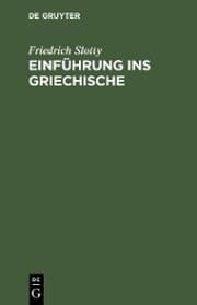 Cover von Einführung ins Griechische