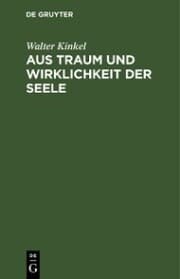 Cover von Aus Traum und Wirklichkeit der Seele