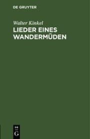 Cover von Lieder eines Wandermüden