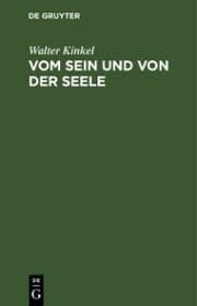 Cover von Vom Sein und von der Seele